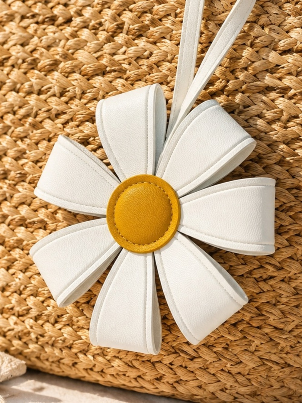 White Daisy Flower Bag Charm – New